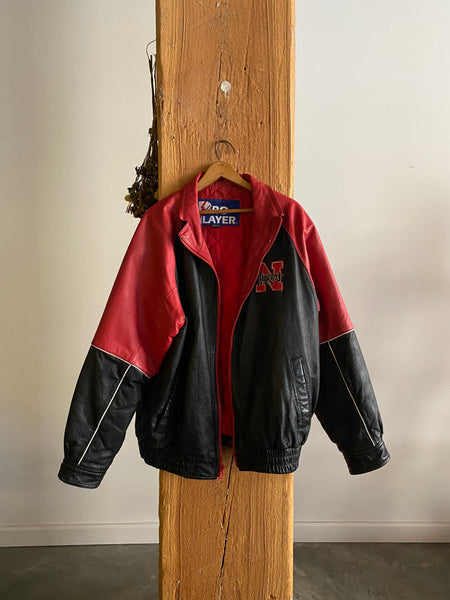 Vintage 90's University of Nebraska Leather Jacket